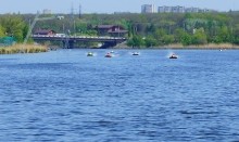 Соревнования по водно-моторному спорту на Северном водохранилище в Ростове-на-Дону