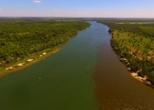 Место слияния Дона и Северского Донца у островов Куркин и Чебачий.