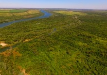 Место слияния Дона и Северского Донца у островов Куркин и Чебачий.