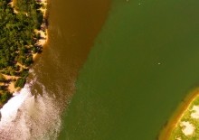 Место слияния Дона и Северского Донца у островов Куркин и Чебачий.