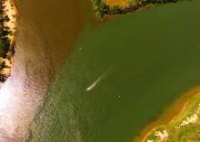 Место слияния Дона и Северского Донца у островов Куркин и Чебачий.