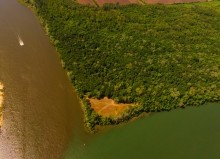 Место слияния Дона и Северского Донца у островов Куркин и Чебачий.