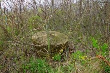 Огромный жернов на кладбище в Кузнецовке.