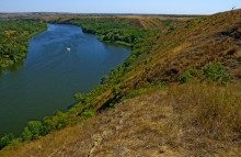 Горы у хутора Хоботок на Северском Донце