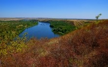 Горы у хутора Хоботок на Северском Донце