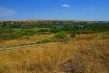 Хутор Западной у скалы на Северском Донце