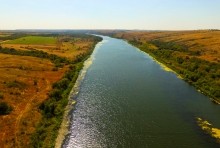 Хутор Западной у скалы на Северском Донце