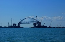 Строительство Крымского моста в Керчи