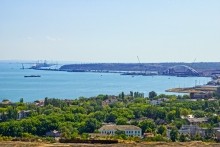 Строительство Крымского моста в Керчи