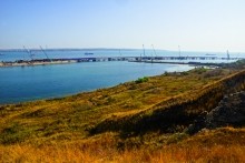Строительство Крымского моста в Керчи