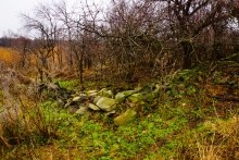 Мастерская каменотесов у хутора Скельновского. Здесь изготавливали каменные катки для молотьбы.