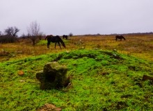 Мастерская каменотесов у хутора Скельновского. Здесь изготавливали каменные катки для молотьбы.