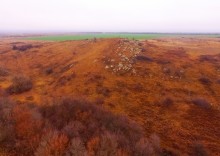 Мастерская каменотесов у хутора Скельновского. Здесь изготавливали каменные катки для молотьбы.