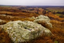 Мастерская каменотесов у хутора Скельновского. Здесь изготавливали каменные катки для молотьбы.