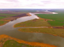 Средний Егорлык весной у поселка Сеятель южный.