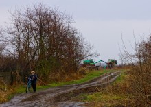 Уборка хлеба комбайнами, прицепными и современными.