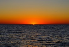 Ловля бычка на Ейской косе, на закате солнца.