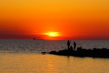 Закат на Ейской косе.