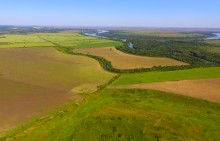 Изгиб Дона и впадение в него Аксая у  Мелиховской