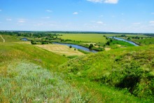 Осадная гора у станицы Кагальницкой на реке Кагальнике.