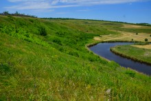 Осадная гора у станицы Кагальницкой на реке Кагальнике.