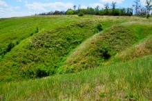 Осадная гора у станицы Кагальницкой на реке Кагальнике.