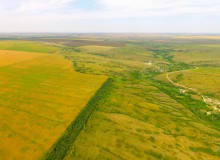 Горная страна на берегу Северского Донца у хутора Дядин.