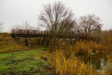 Мост через Кагальник построенный из платформ бронепоезда