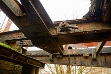 Мост через Кагальник построенный из платформ бронепоезда