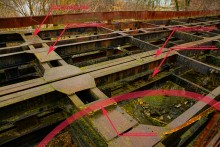 Мост через Кагальник построенный из платформ бронепоезда