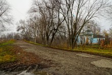 Мост через Кагальник построенный из платформ бронепоезда