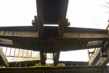 Мост через Кагальник построенный из платформ бронепоезда