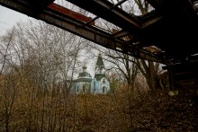 Мост через Кагальник построенный из платформ бронепоезда