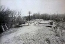 Мост через Кагальник построенный из платформ бронепоезда