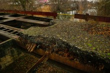 Мост через Кагальник построенный из платформ бронепоезда