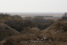 Электричка в балке Хапры