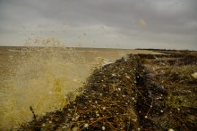 Ледяной прибой на Чумбур-косе