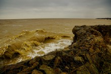 Ледяной прибой на Чумбур-косе