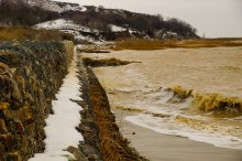 Ледяной прибой на Чумбур-косе