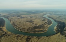 Северский Донец весною возле урочищ Хоботок, Орлинка и Соромка