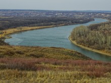 Северский Донец весною возле урочищ Хоботок, Орлинка и Соромка