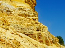 Меловые и песчаные горы у реки Глубокой в Каменском районе и находки зубов древних акул