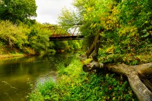 Мост через Миус у поселка Краснобумажник