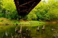 Мост через Миус у поселка Краснобумажник