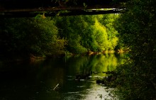 Мост через Миус у поселка Краснобумажник