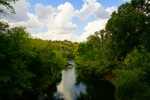 Мост через Миус у поселка Краснобумажник