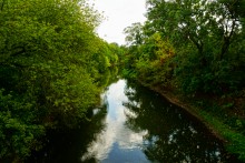 Мост через Миус у поселка Краснобумажник
