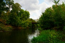 Мост через Миус у поселка Краснобумажник