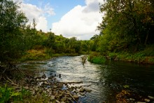 Мост через Миус у поселка Краснобумажник