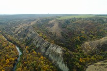 Песчаные горы и обрывы на реке Сухой Донец у хутора Ольховский